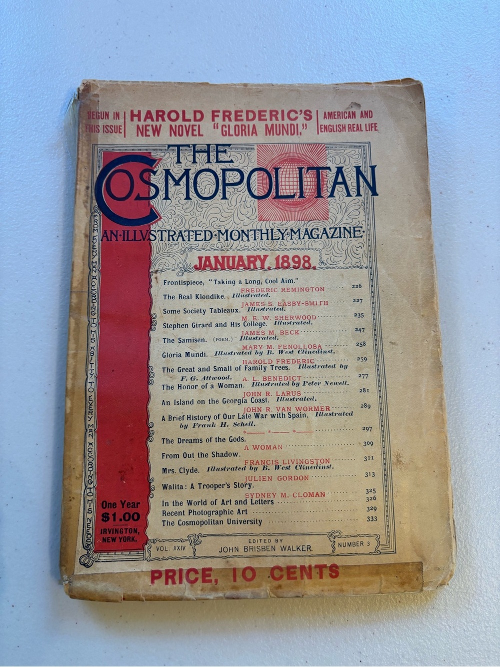 Cosmopolitan Vintage Book January 1898 Volume 3